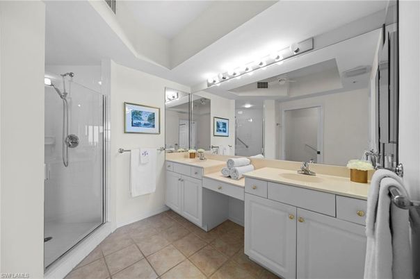 Bathroom, Dual Sink Vanities, Glass Shower, Interior