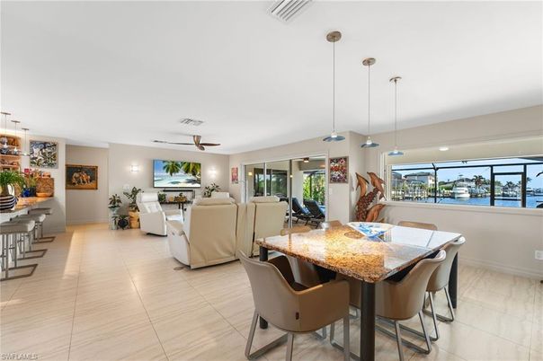 Dining room, Interior, Living room, Pendant Lights, Water