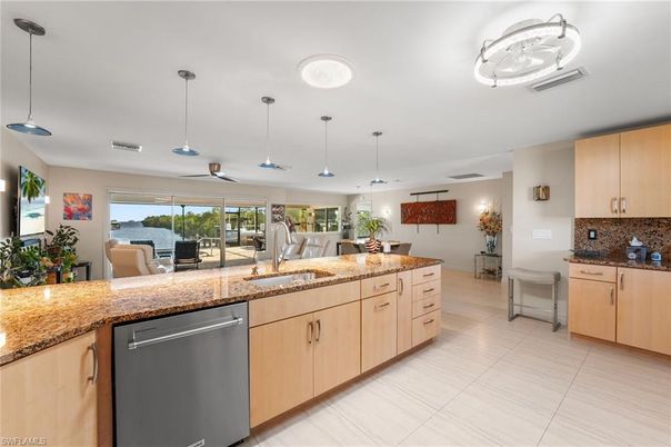 Dining room, Interior, Kitchen, Living room, Pendant Lights