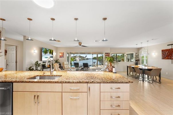 Dining room, Interior, Kitchen, Living room, Pendant Lights