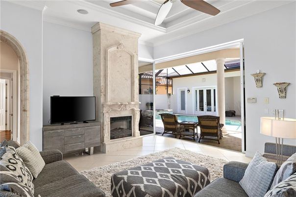 Dining room, Fireplace, Interior, Living room