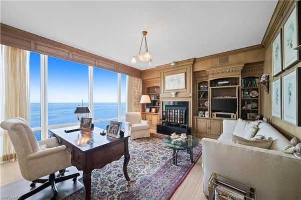 Fireplace, Interior, Living room, Pendant Lights, Water, Wood Texture Flooring, Wooden Walls