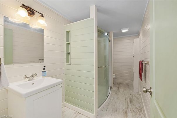 Bathroom, Glass Shower, Interior, Marble