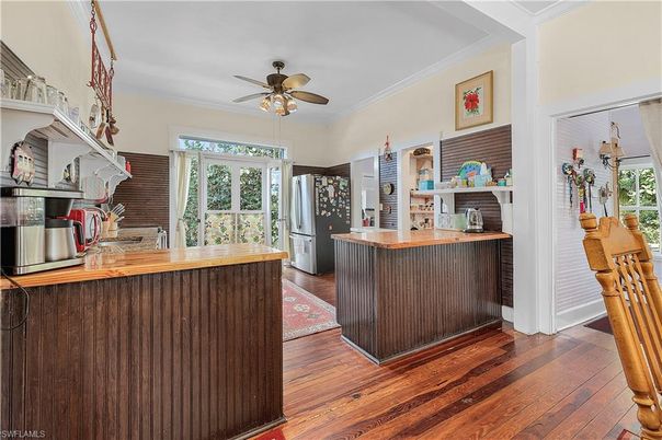 Interior, Kitchen, Wood Texture Flooring