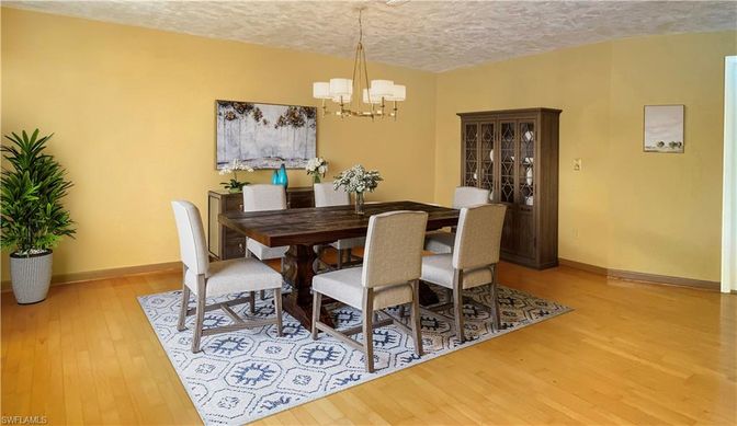Chandelier, Dining room, Interior, Wood Texture Flooring