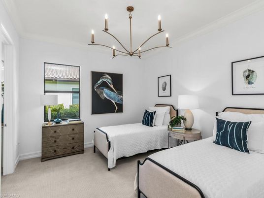 Bedroom, Chandelier, Interior