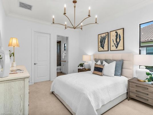Bedroom, Chandelier, Interior