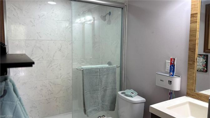 Bathroom, Glass Shower, Interior, Marble Walls