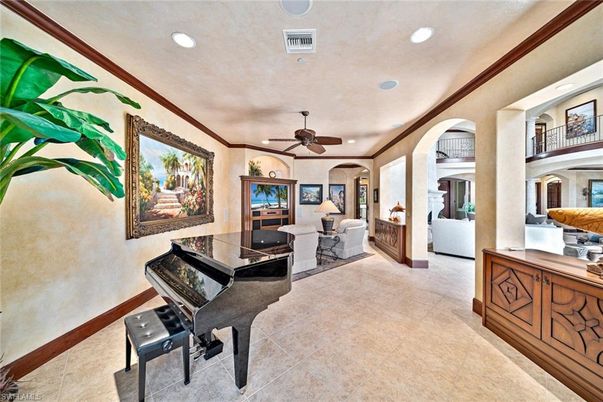 Interior, Living room, Piano, Recessed Lighting