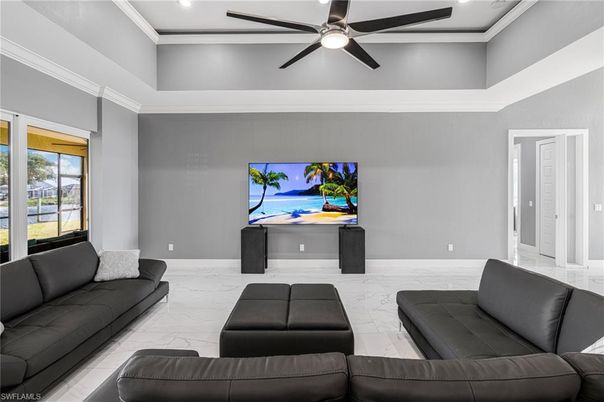 Interior, Living room, Marble, Recessed Lighting
