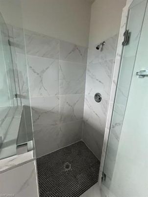 Bathroom, Glass Shower, Interior, Marble Walls