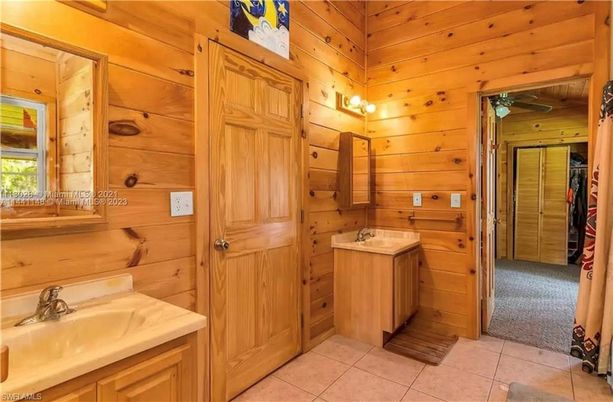 Bathroom, Interior, Wooden Walls