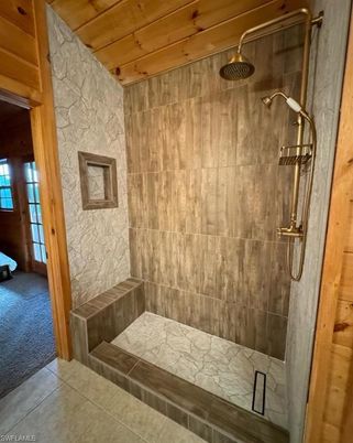 Bathroom, Interior, Wooden Ceilings