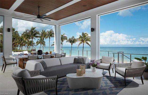 Interior, Living room, Sun Room, Water, Wooden Ceilings