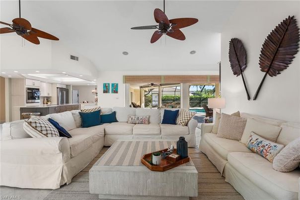 Interior, Kitchen, Living room, Recessed Lighting, Stainless Steel Appliances, Wood Texture Flooring