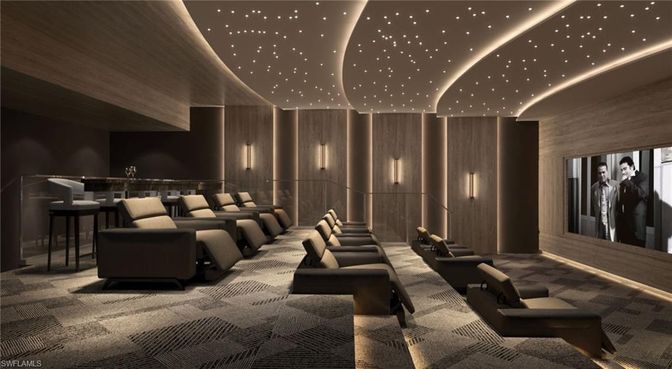 Home Theatre Room, Interior, Projection Screen, Recessed Lighting, Theatre Room