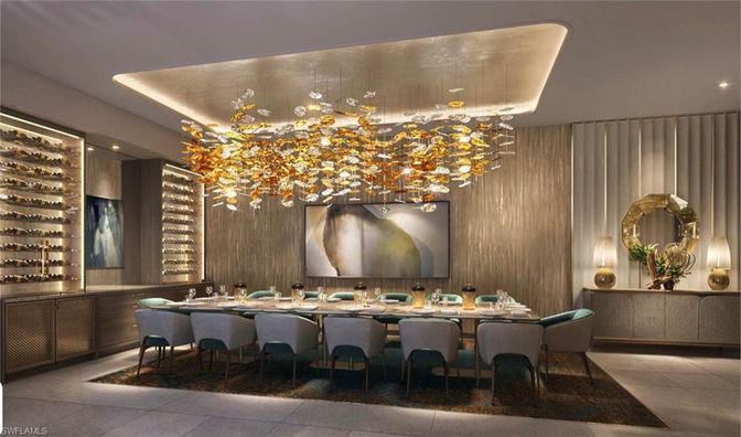 Dining room, Interior, Pendant Lights, Recessed Lighting