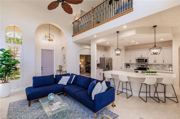 Interior, Kitchen, Living room, Pendant Lights, Recessed Lighting, Stainless Steel Appliances