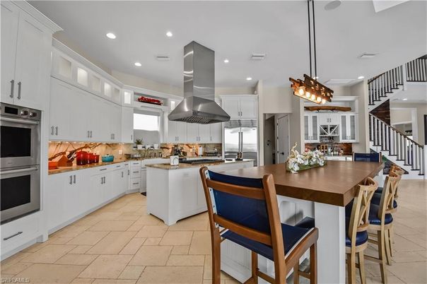 Interior, Kitchen, Pendant Lights, Recessed Lighting, Stainless Steel Appliances