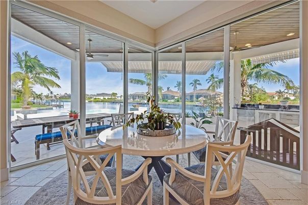 Dining room, Interior, Sun Room, Water