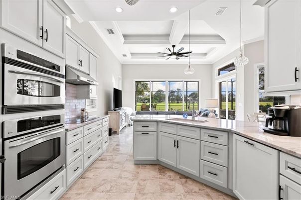Interior, Kitchen, Pendant Lights, Recessed Lighting, Stainless Steel Appliances