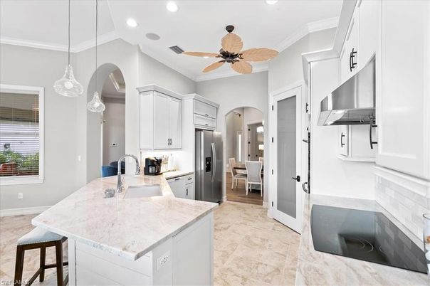 Interior, Kitchen, Pendant Lights, Recessed Lighting, Stainless Steel Appliances
