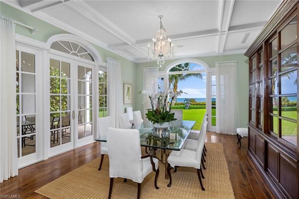 Chandelier, Dining room, Interior, Water, Wood Texture Flooring