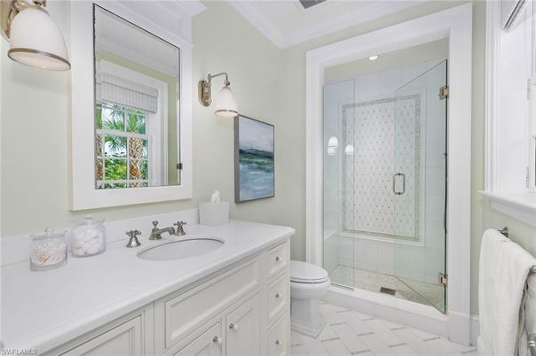 Bathroom, Glass Shower, Interior, Marble