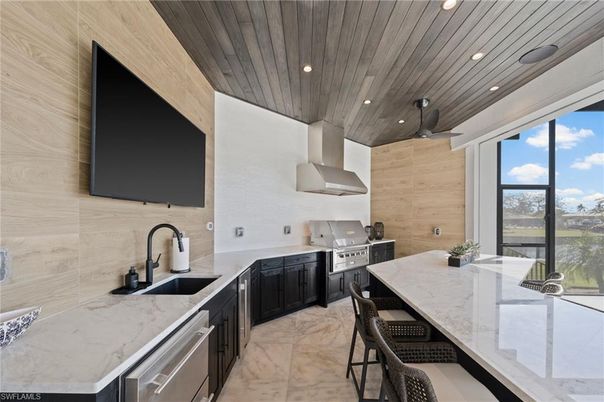 Interior, Kitchen, Recessed Lighting, Wooden Ceilings