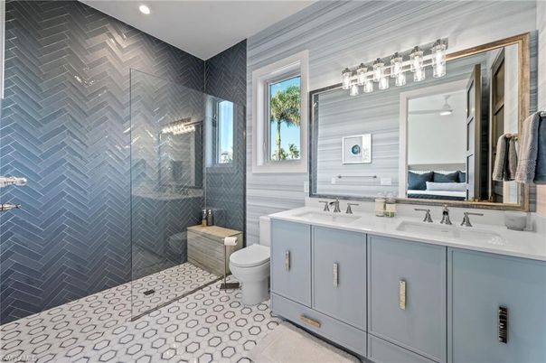 Bathroom, Bedroom, Dual Sink Vanities, Glass Shower, Interior, Recessed Lighting