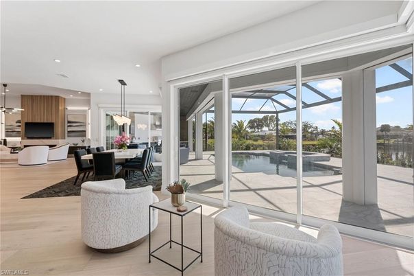 Dining room, Interior, Kitchen, Living room, Pendant Lights, Recessed Lighting, Water, Wood Texture Flooring