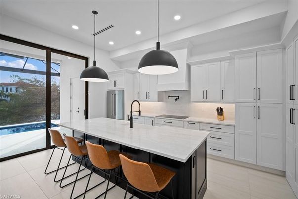 Interior, Kitchen, Pendant Lights, Recessed Lighting, Stainless Steel Appliances