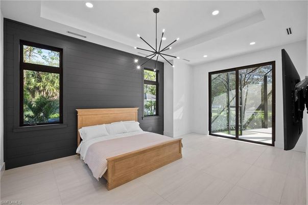 Bedroom, Interior, Pendant Lights, Recessed Lighting