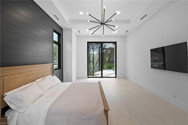 Bedroom, Interior, Pendant Lights, Recessed Lighting