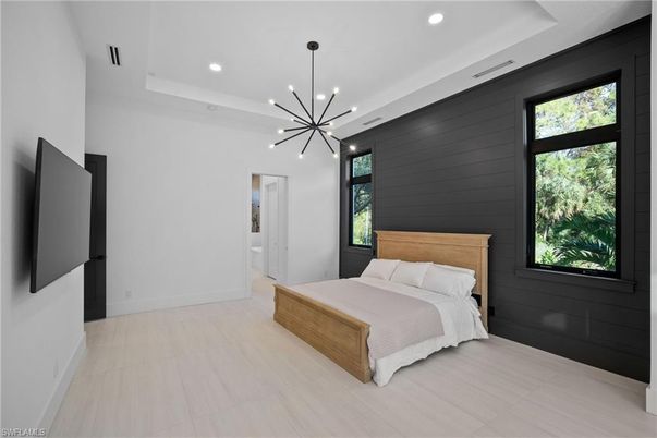 Bedroom, Interior, Pendant Lights, Recessed Lighting