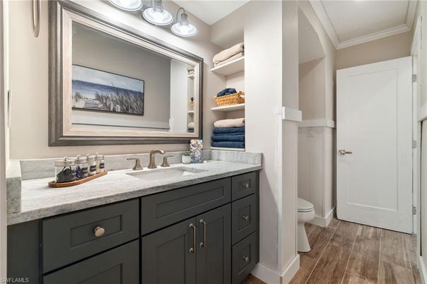 Bathroom, Interior, Wood Texture Flooring