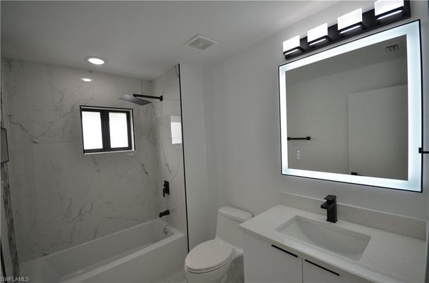 Bathroom, Glass Shower, Interior, Marble Walls, Recessed Lighting