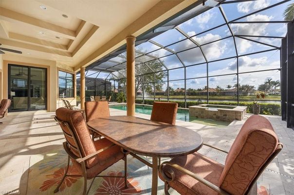 Dining room, Glass Ceilings, Interior, Pool, Recessed Lighting, Sun Room