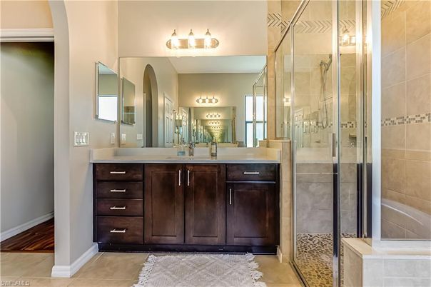 Bathroom, Dual Sink Vanities, Glass Shower, Interior