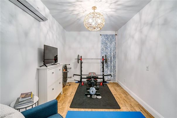 Fitness Equipment, Interior, Wood Texture Flooring