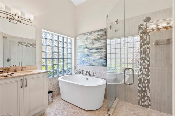 Bathroom, Free Standing Baths, Glass Shower, Interior