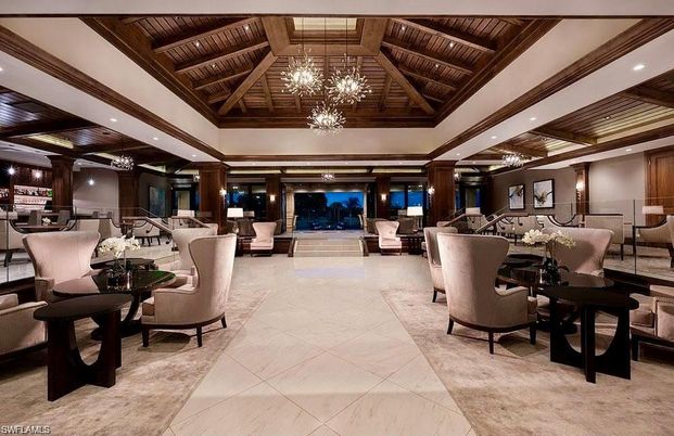 Chandelier, Dining room, Interior, Living room, Pendant Lights, Recessed Lighting, Wooden Beams, Wooden Ceilings