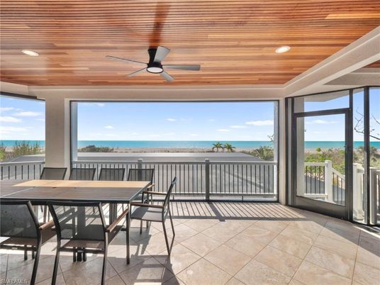 Dining room, Interior, Recessed Lighting, Water, Wooden Ceilings