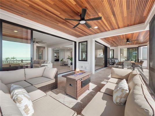 Dining room, Interior, Living room, Recessed Lighting, Wooden Ceilings