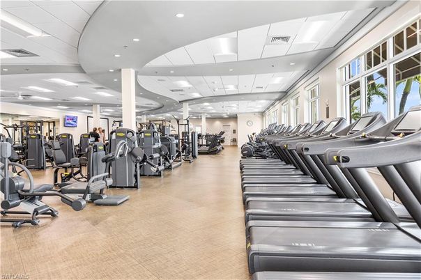 Fitness Equipment, Gym, Interior, Recessed Lighting