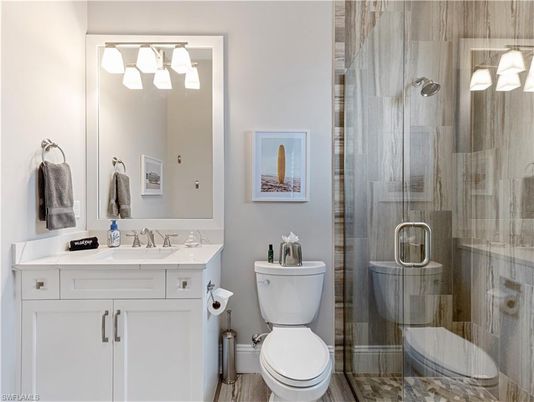 Bathroom, Dual Sink Vanities, Glass Shower, Interior