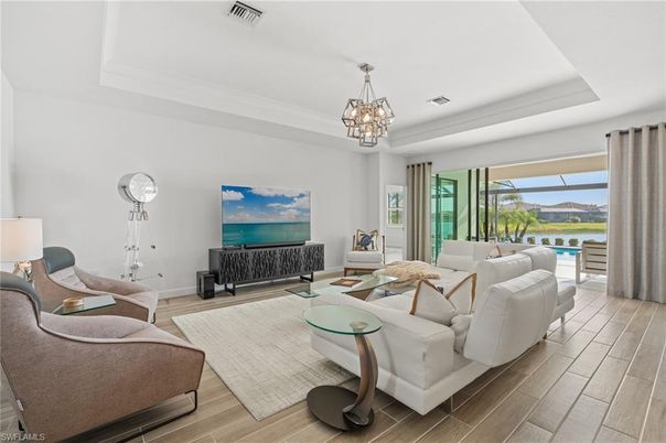 Chandelier, Interior, Living room, Wood Texture Flooring