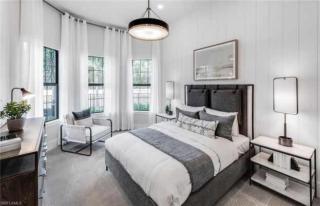 Bedroom, Interior, Pendant Lights, Recessed Lighting
