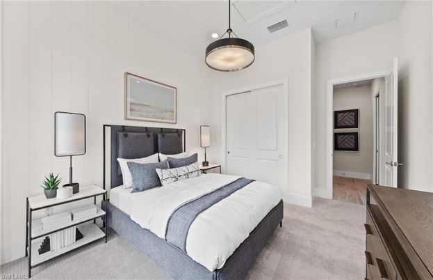 Bedroom, Interior, Pendant Lights