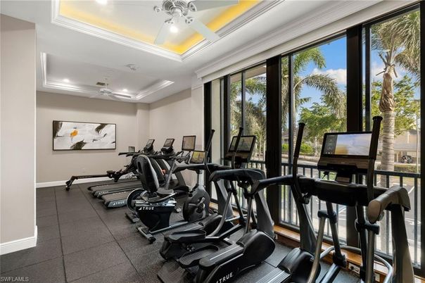 Fitness Equipment, Gym, Interior, Recessed Lighting